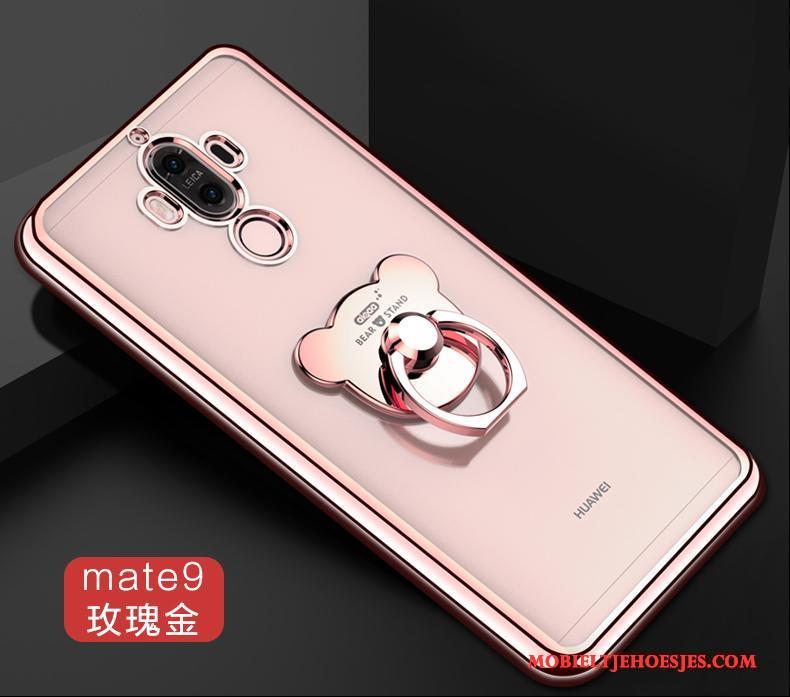 Huawei Mate 9 Hoesje Hoes Anti-fall Goud Ondersteuning Trend Siliconen Ring