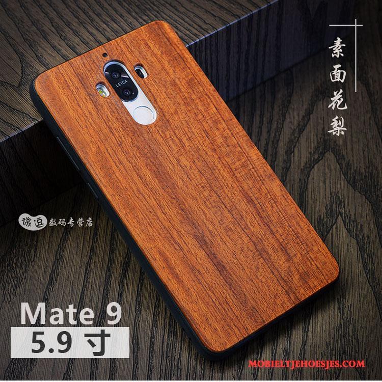 Huawei Mate 9 Hoesje Hoes Massief Hout Scheppend Vintage Pas Persoonlijk Luxe