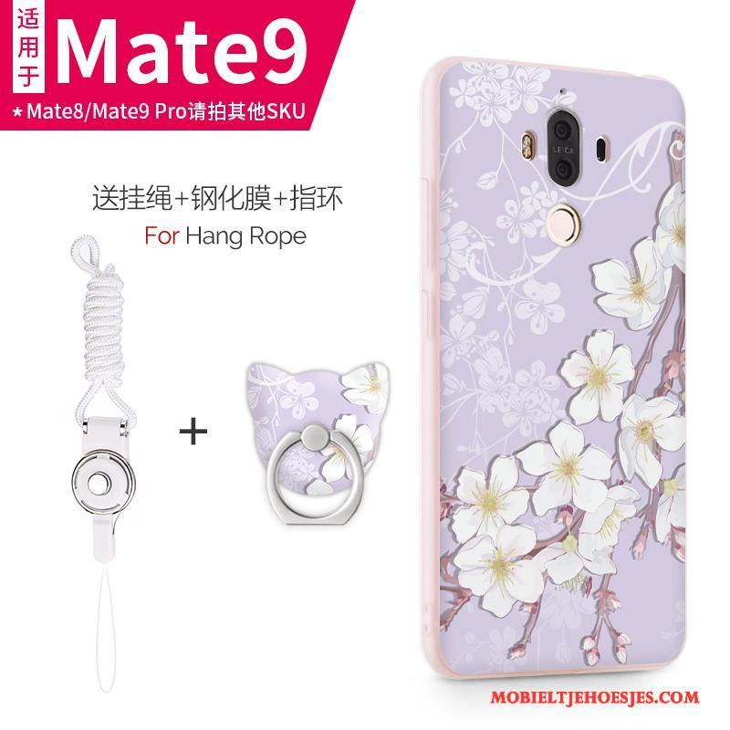 Huawei Mate 9 Hoesje Mobiele Telefoon Hoes Anti-fall Zacht Roze All Inclusive Dun