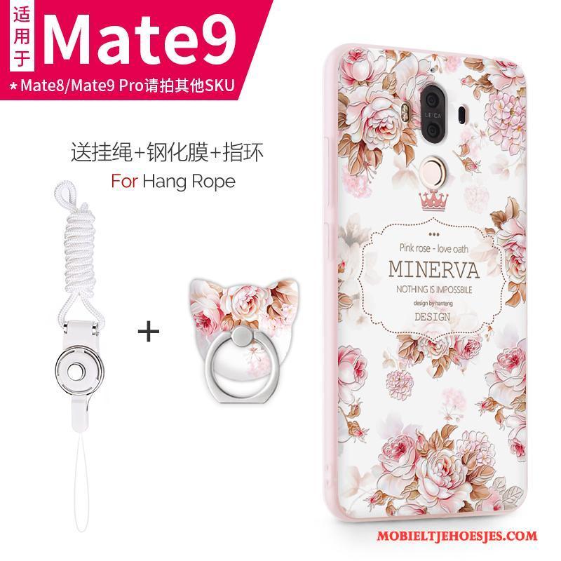 Huawei Mate 9 Hoesje Mobiele Telefoon Hoes Anti-fall Zacht Roze All Inclusive Dun