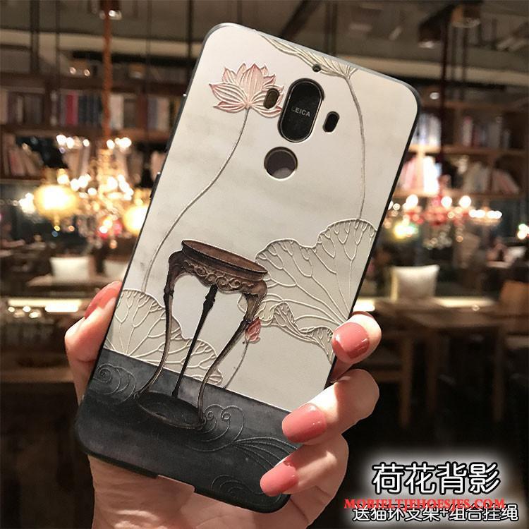 Huawei Mate 9 Hoesje Telefoon Siliconen Chinese Stijl Hanger Geel