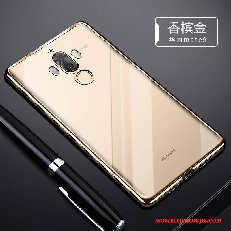 Huawei Mate 9 Hoesje Telefoon Zacht Doorzichtig Bescherming Trend Zilver Siliconen