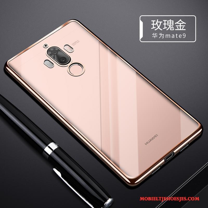 Huawei Mate 9 Hoesje Telefoon Zacht Doorzichtig Bescherming Trend Zilver Siliconen