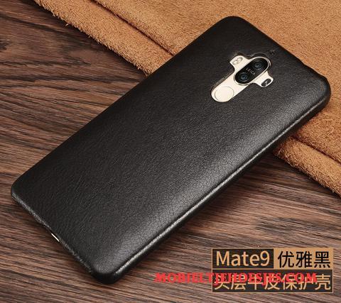 Huawei Mate 9 Leren Etui Schrobben Mobiele Telefoon Klittenband Hoesje Telefoon Bescherming Ring