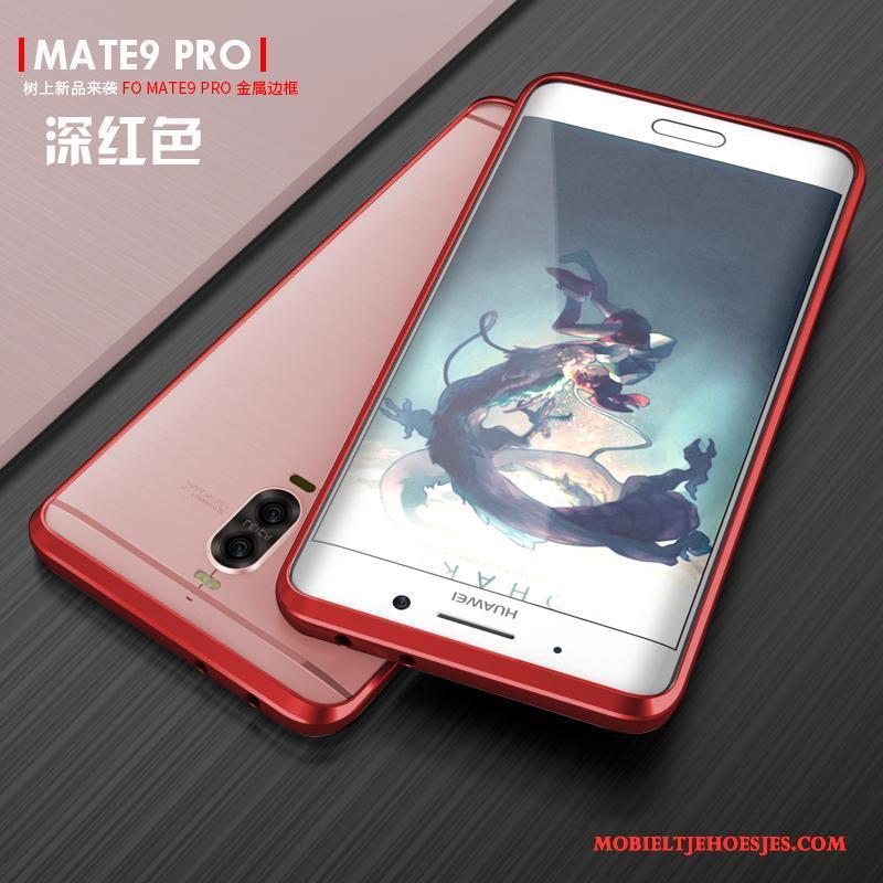 Huawei Mate 9 Pro Hoesje Bescherming Trend Dun Anti-fall Metaal Omlijsting Purper