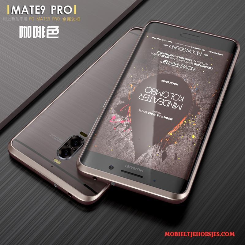 Huawei Mate 9 Pro Hoesje Bescherming Trend Dun Anti-fall Metaal Omlijsting Purper