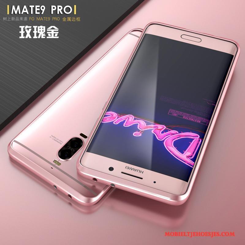 Huawei Mate 9 Pro Hoesje Bescherming Trend Dun Anti-fall Metaal Omlijsting Purper