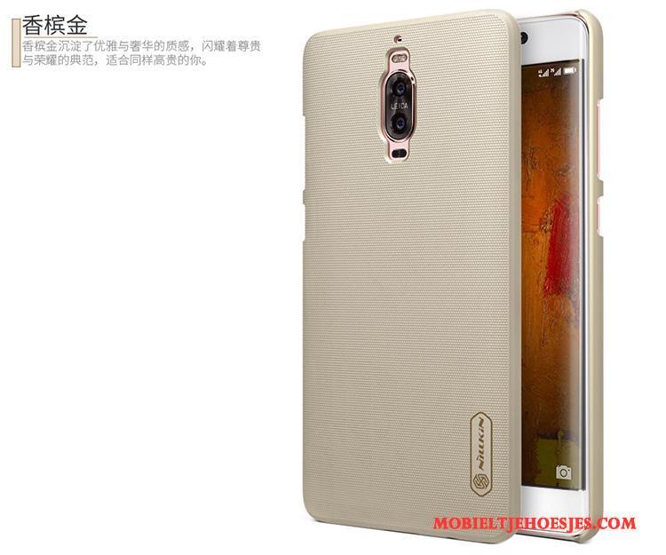 Huawei Mate 9 Pro Hoesje Dun Hard Bescherming Goud Schrobben Mobiele Telefoon