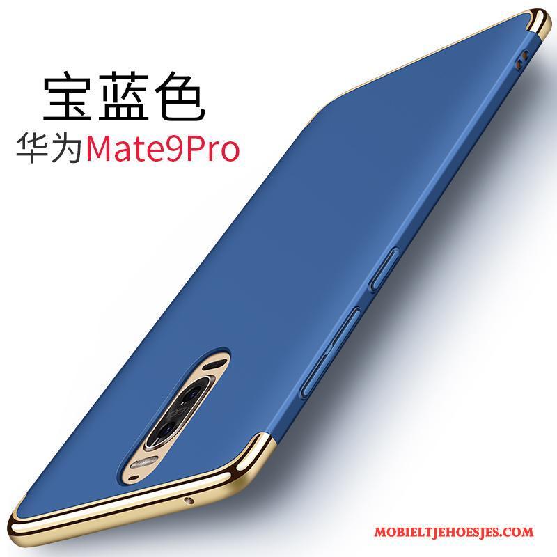 Huawei Mate 9 Pro Hoesje Telefoon Blauw Hard Metaal