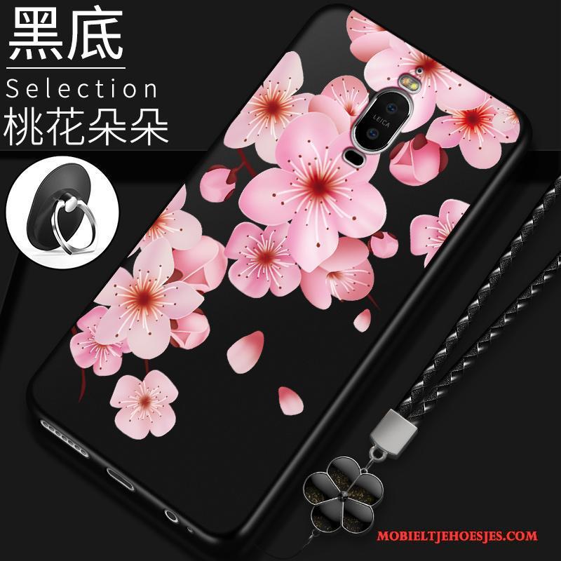 Huawei Mate 9 Pro Hoesje Telefoon Siliconen Anti-fall Bescherming Zwart Schrobben Zacht
