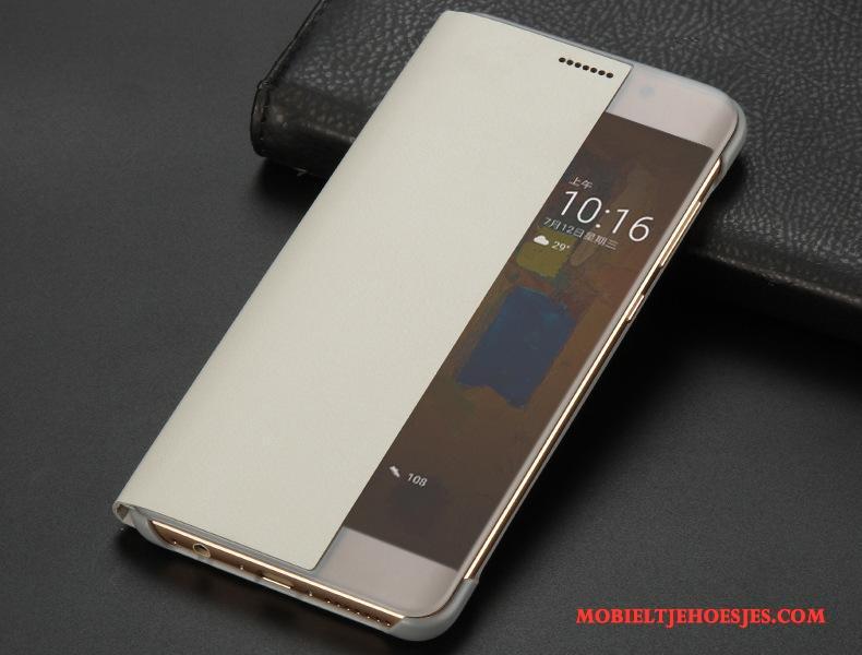 Huawei Mate 9 Pro Mobiele Telefoon Leren Etui Clamshell Hoesje Zwart Nieuw