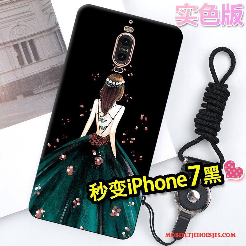 Huawei Mate 9 Pro Persoonlijk Hoesje Telefoon Siliconen Bescherming Zwart Anti-fall Trend