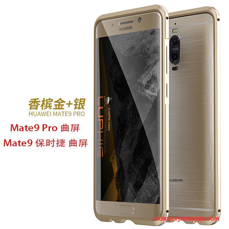 Huawei Mate 9 Pro Purper Hoesje Metaal Omlijsting Bescherming Telefoon