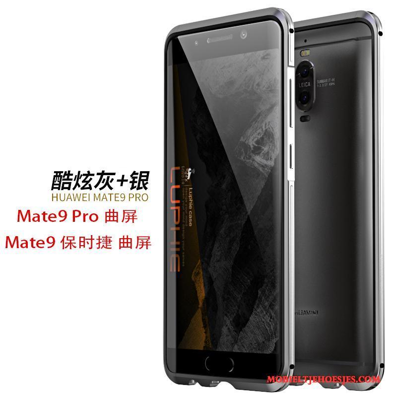 Huawei Mate 9 Pro Purper Hoesje Metaal Omlijsting Bescherming Telefoon