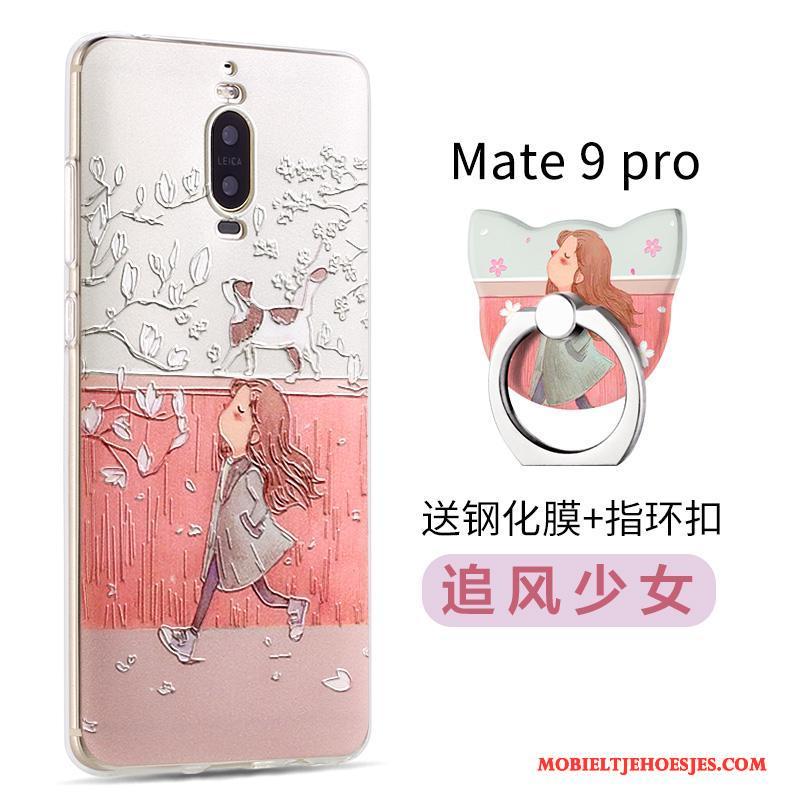 Huawei Mate 9 Pro Scheppend Hoesje Telefoon Siliconen Persoonlijk Zacht Nieuw Roze