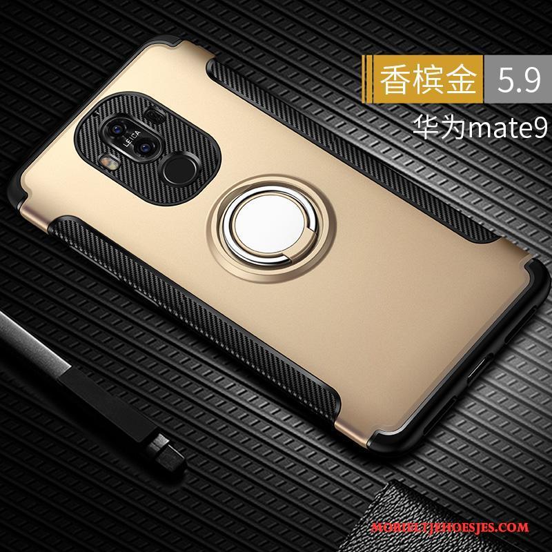 Huawei Mate 9 Scheppend Siliconen Roze Hoes All Inclusive Hoesje Telefoon Anti-fall