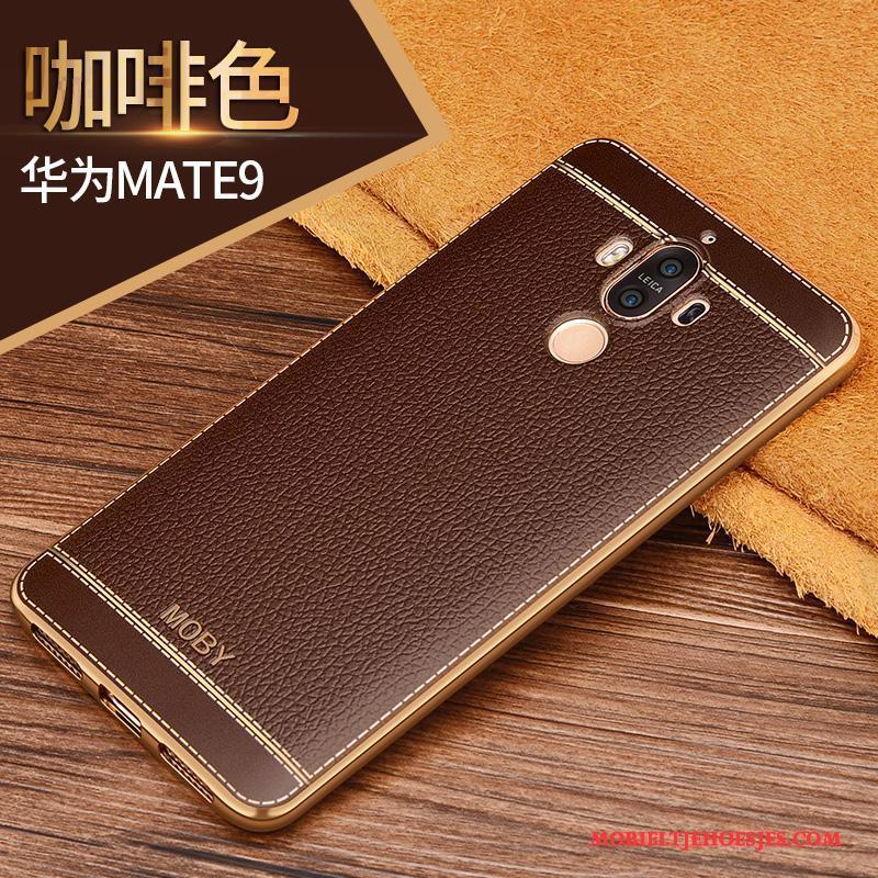 Huawei Mate 9 Siliconen Anti-fall Zacht Hoesje Telefoon Bescherming Roze Dun