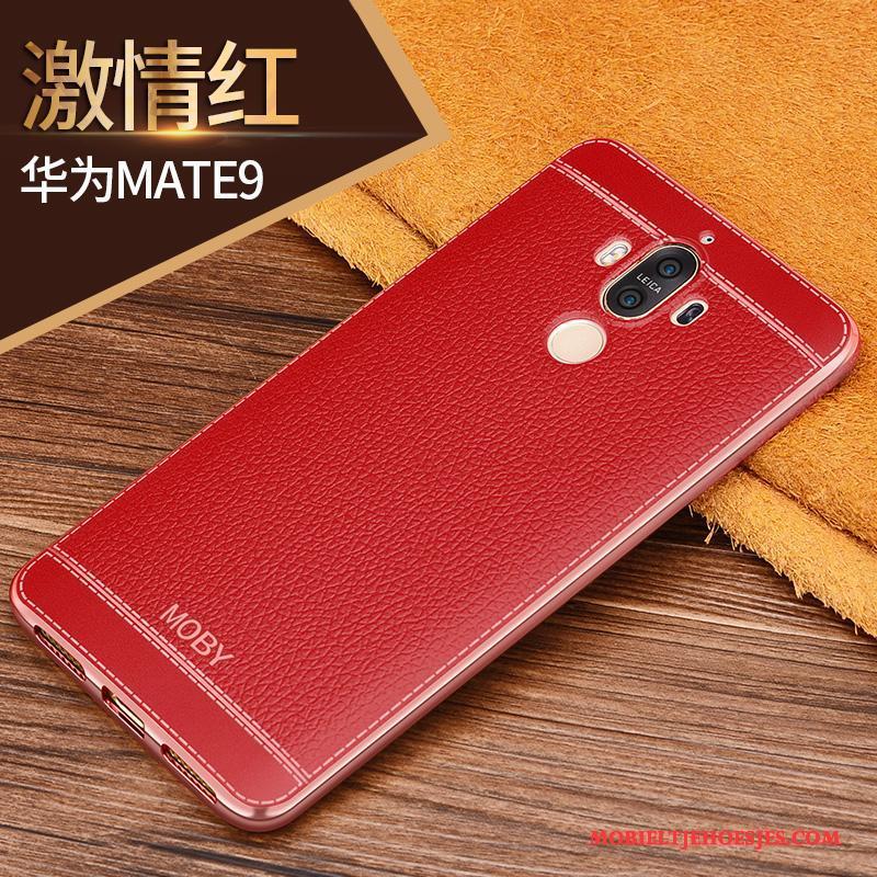 Huawei Mate 9 Siliconen Anti-fall Zacht Hoesje Telefoon Bescherming Roze Dun