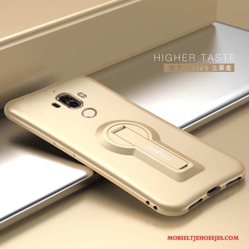 Huawei Mate 9 Siliconen Hoesje Telefoon Goud Schrobben Anti-fall Hanger