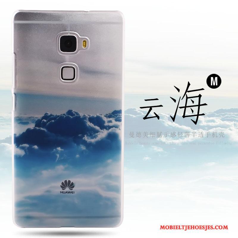 Huawei Mate S Hoes Schrobben Hoesje Telefoon Groen Geschilderd Hard