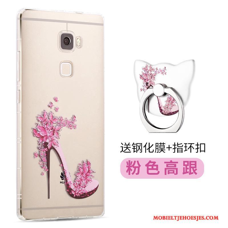 Huawei Mate S Hoesje Telefoon Trend Dun Zacht Siliconen Roze Anti-fall