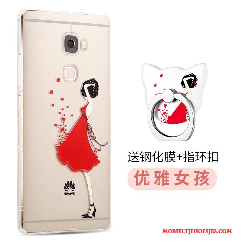 Huawei Mate S Hoesje Telefoon Trend Dun Zacht Siliconen Roze Anti-fall