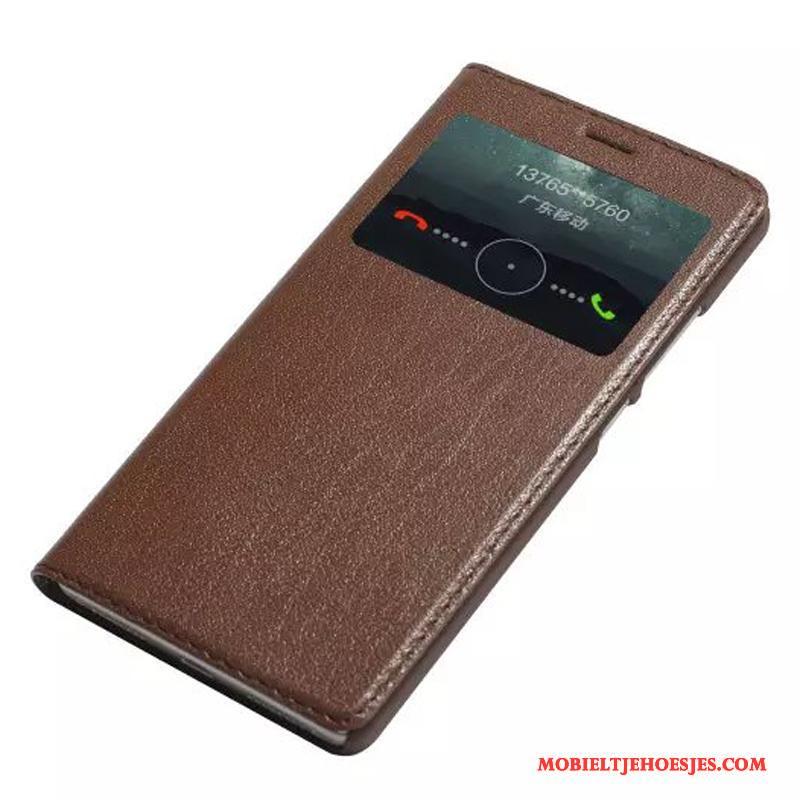 Huawei Mate S Leer Mobiele Telefoon Winterslaap Leren Etui Rood Hoesje Telefoon Bescherming