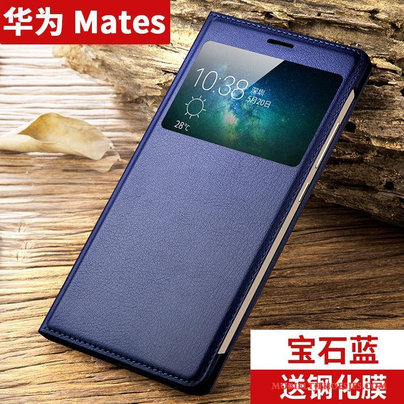 Huawei Mate S Siliconen Blauw Hoesje Telefoon Anti-fall Clamshell Bescherming Leren Etui