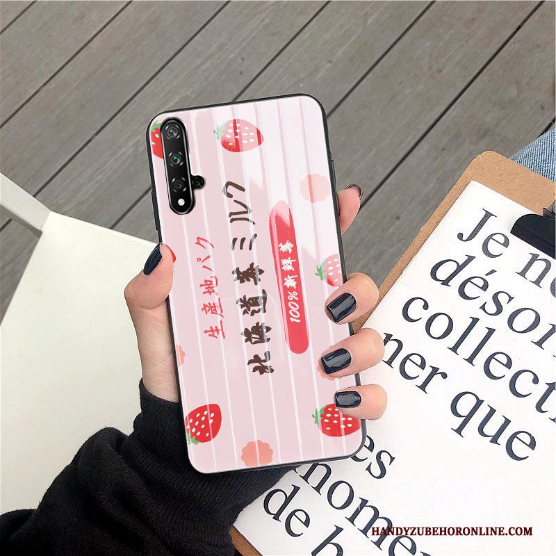 Huawei Nova 5t Bescherming Hoes Net Red Anti-fall Koe Wit Hoesje Telefoon