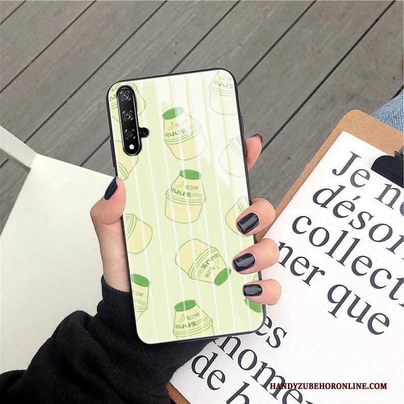 Huawei Nova 5t Bescherming Hoes Net Red Anti-fall Koe Wit Hoesje Telefoon