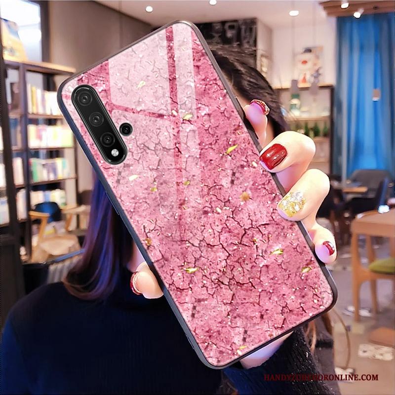 Huawei Nova 5t Hoesje Glas Purper Pas Hoes Persoonlijk Patroon Bescherming