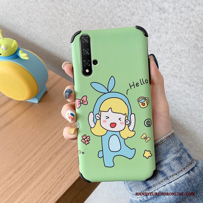 Huawei Nova 5t Hoesje Scheppend Groen Spotprent Nieuw Anti-fall Lovers Rat