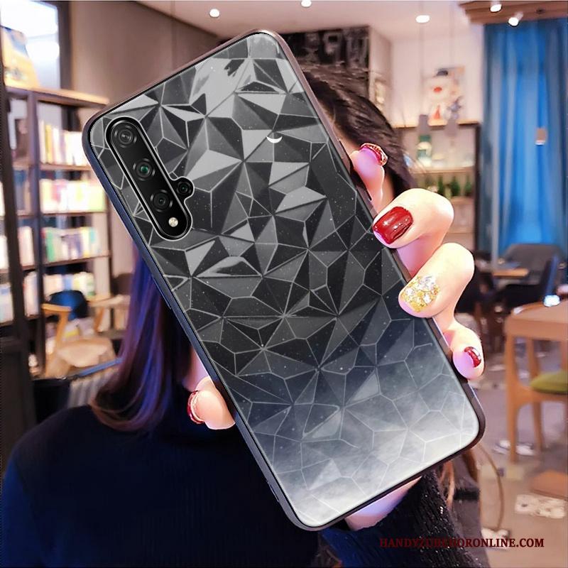 Huawei Nova 5t Mobiele Telefoon Ruit Net Red Zwart Hoes Patroon Hoesje Telefoon