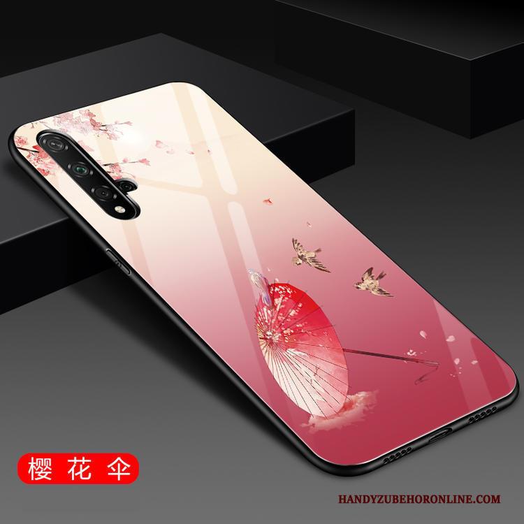 Huawei Nova 5t Mode Vers Glas Anti-fall Trend Hoesje Telefoon Blauw