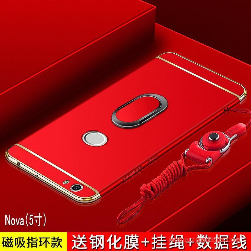 Huawei Nova Anti-fall Hoes Hoesje Telefoon Schrobben Jeugd Rood Bescherming