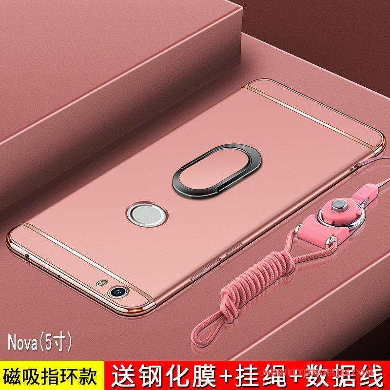 Huawei Nova Anti-fall Hoes Hoesje Telefoon Schrobben Jeugd Rood Bescherming