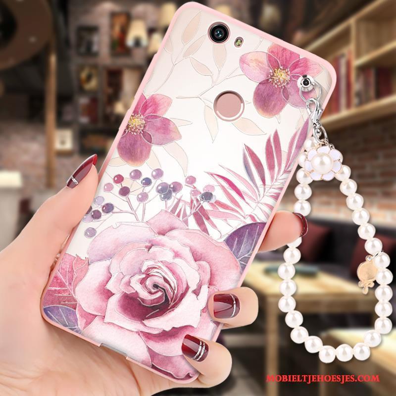 Huawei Nova Anti-fall Zacht Hoesje Telefoon Siliconen Roze Hanger Geschilderd