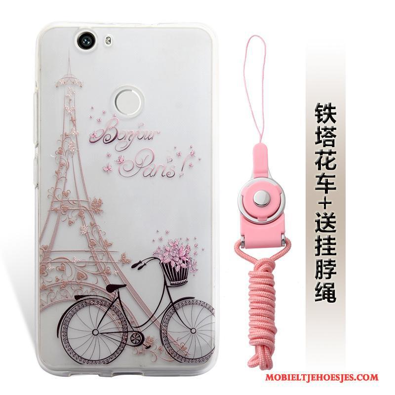 Huawei Nova Hoes Mobiele Telefoon Mini Hanger Groen Hoesje Reliëf