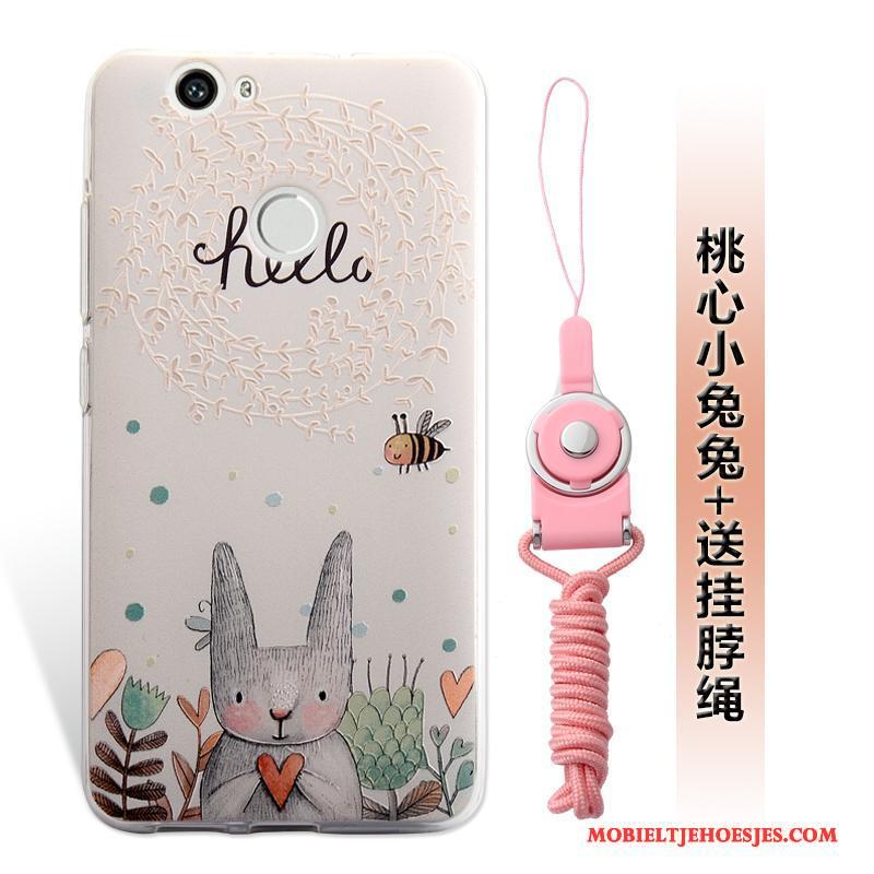 Huawei Nova Hoes Mobiele Telefoon Mini Hanger Groen Hoesje Reliëf