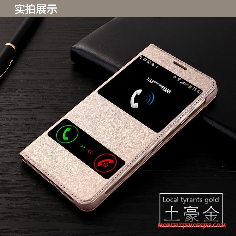 Huawei Nova Hoesje Telefoon Roze Folio Trend Bescherming Leren Etui