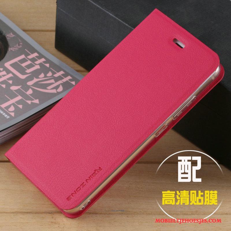 Huawei Nova Hoesje Telefoon Siliconen Folio Leren Etui Bescherming Goud Anti-fall