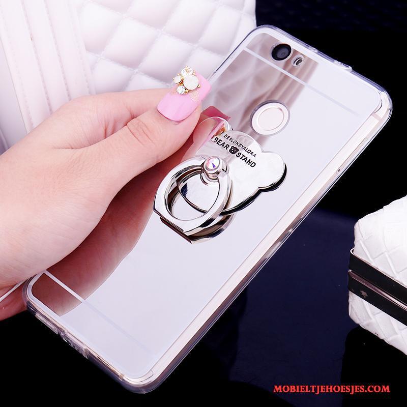 Huawei Nova Hoesje Trend Pompom Hoes Siliconen Hanger Bescherming Goud