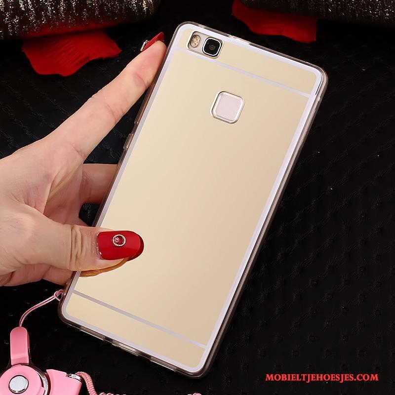 Huawei Nova Ring Siliconen Anti-fall Roze Hoesje Telefoon Hanger Ondersteuning