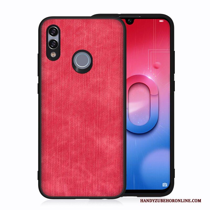 Huawei P Smart 2019 Achterklep Hoesje Telefoon Bescherming Denim Anti-fall All Inclusive Rood