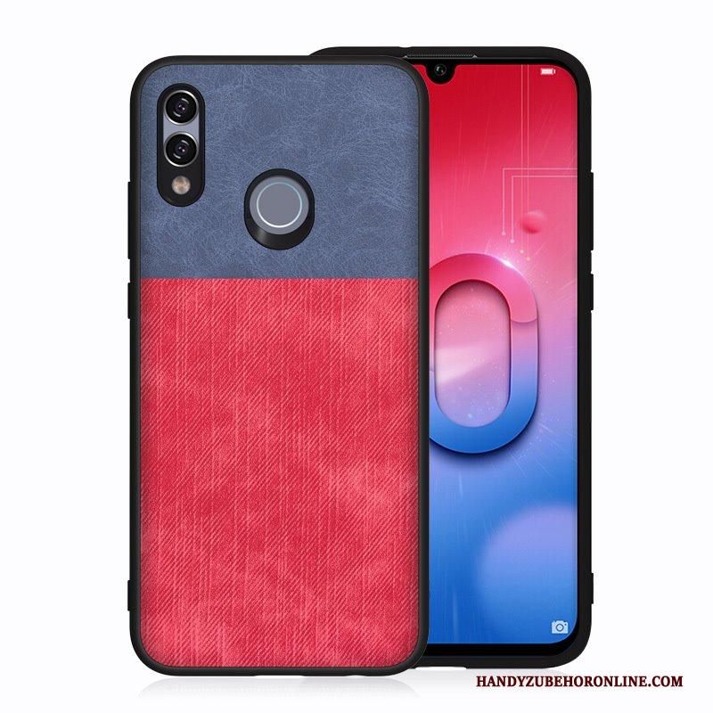 Huawei P Smart 2019 Achterklep Hoesje Telefoon Bescherming Denim Anti-fall All Inclusive Rood