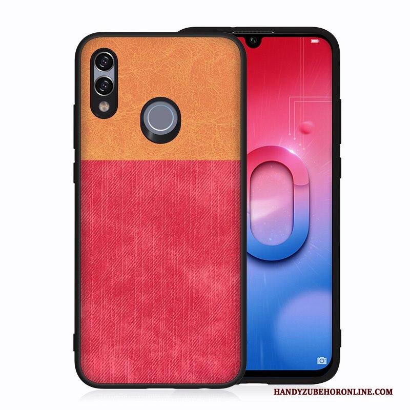 Huawei P Smart 2019 Achterklep Hoesje Telefoon Bescherming Denim Anti-fall All Inclusive Rood