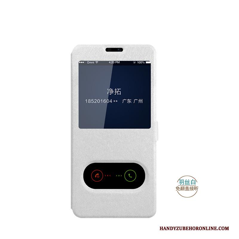 Huawei P Smart 2019 Hoesje Blauw Hoes Zijde Leren Etui Folio Mobiele Telefoon Windows
