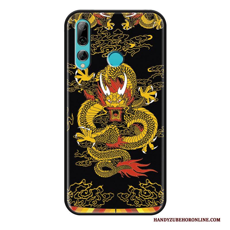 Huawei P Smart+ 2019 Hoesje Chinese Stijl Bescherming Reliëf Anti-fall Gewaden Scheppend Hanger