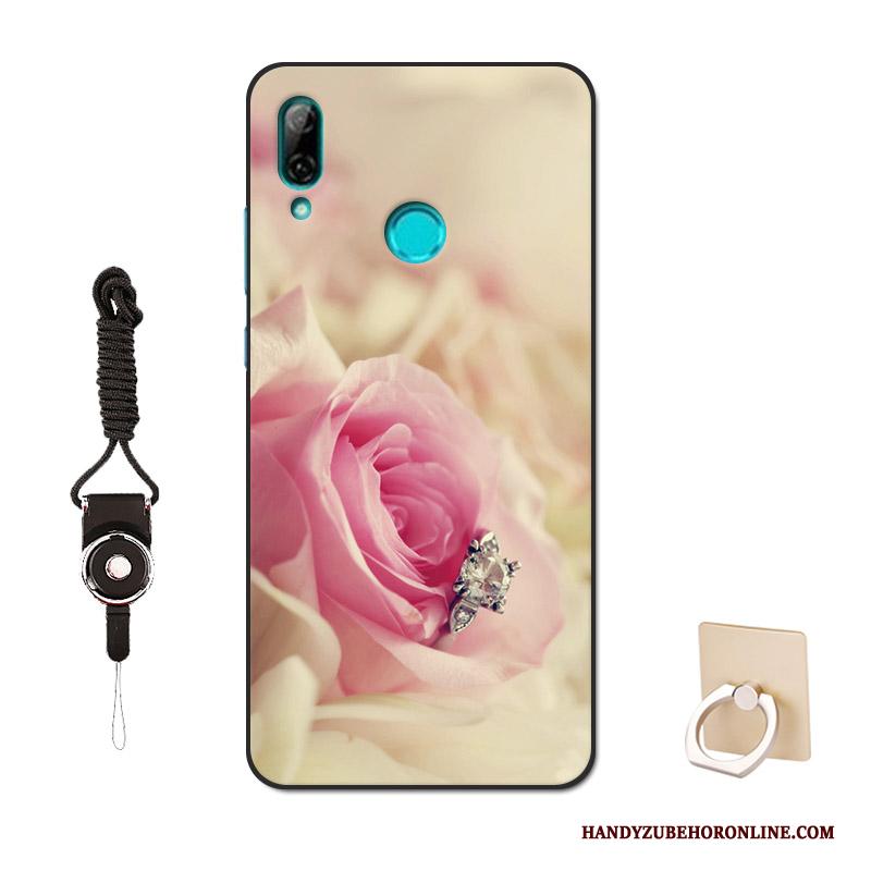 Huawei P Smart 2019 Hoesje Patroon Zacht Mode Trendy Merk Zwart Anti-fall Skärmskydd