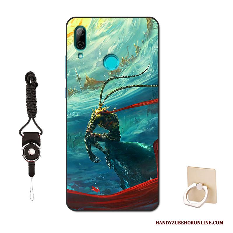 Huawei P Smart 2019 Hoesje Patroon Zacht Mode Trendy Merk Zwart Anti-fall Skärmskydd